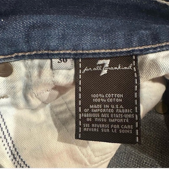 VTG Y2K Men’s 7 For All Mankind Relaxed Fit Jeans Size W30 x L32 - Picture 4 of 7